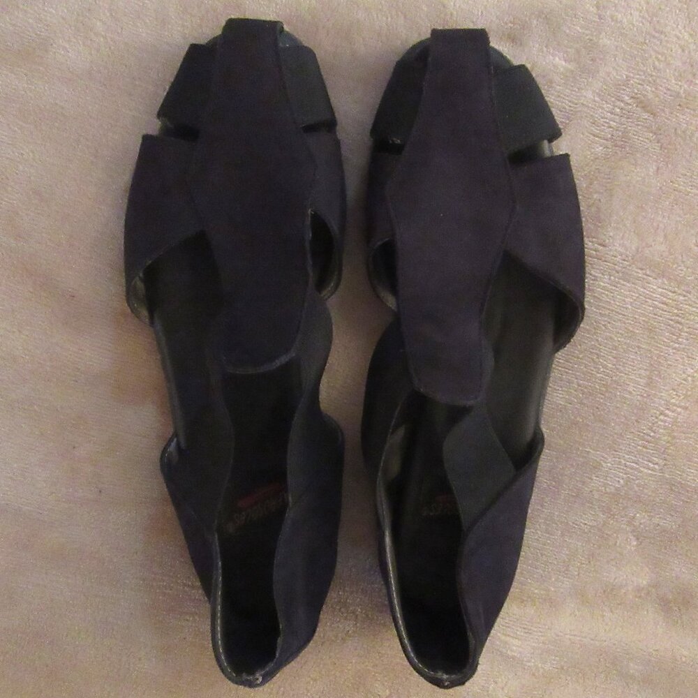 Aerosoles New Black Stretch Fisherman Sandals SIze 6B